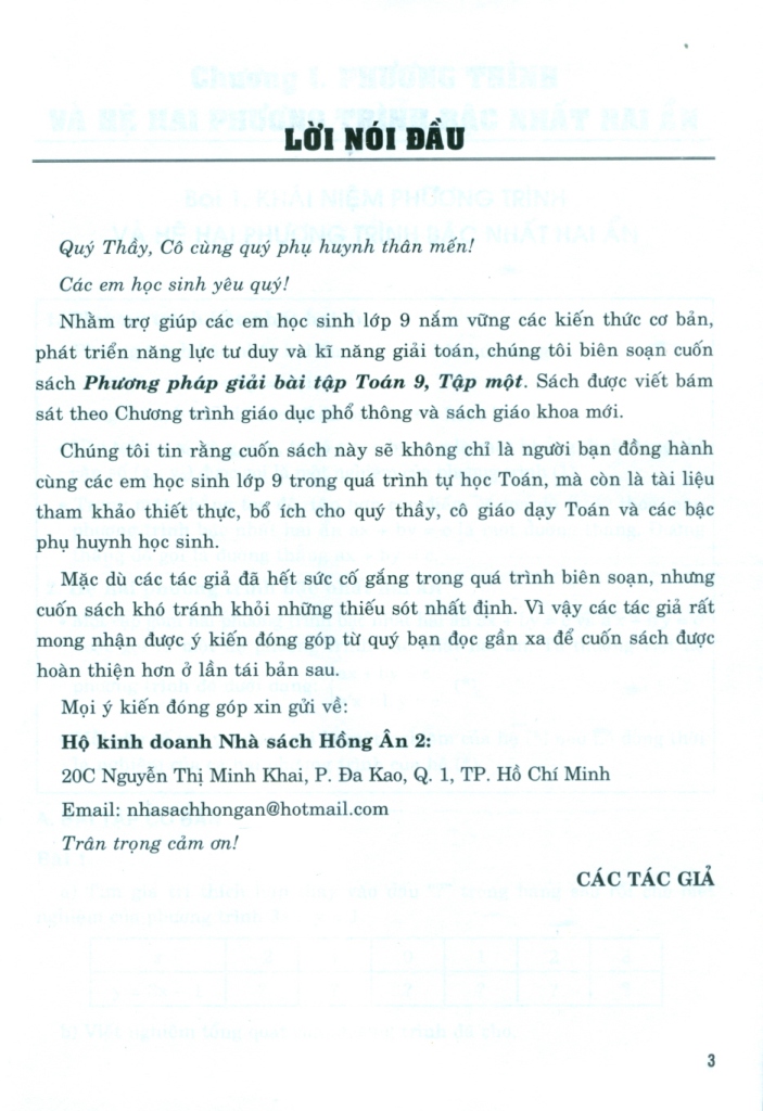 PHƯƠNG PHÁP GIẢI BÀI TẬP TOÁN LỚP 9 - TẬP 1 (Dùng kèm SGK Kết nối tri thức)